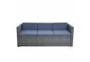 ESTEXO Rattan Lounge Sitzgruppe 5-tlg. Grau mit Kissen Bild 1
