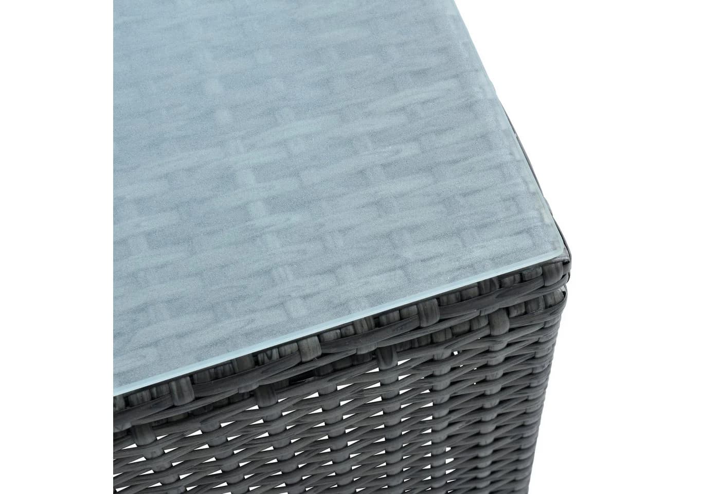 ESTEXO Rattan Lounge Sitzgruppe 5-tlg. Grau mit Kissen - Bild 3
