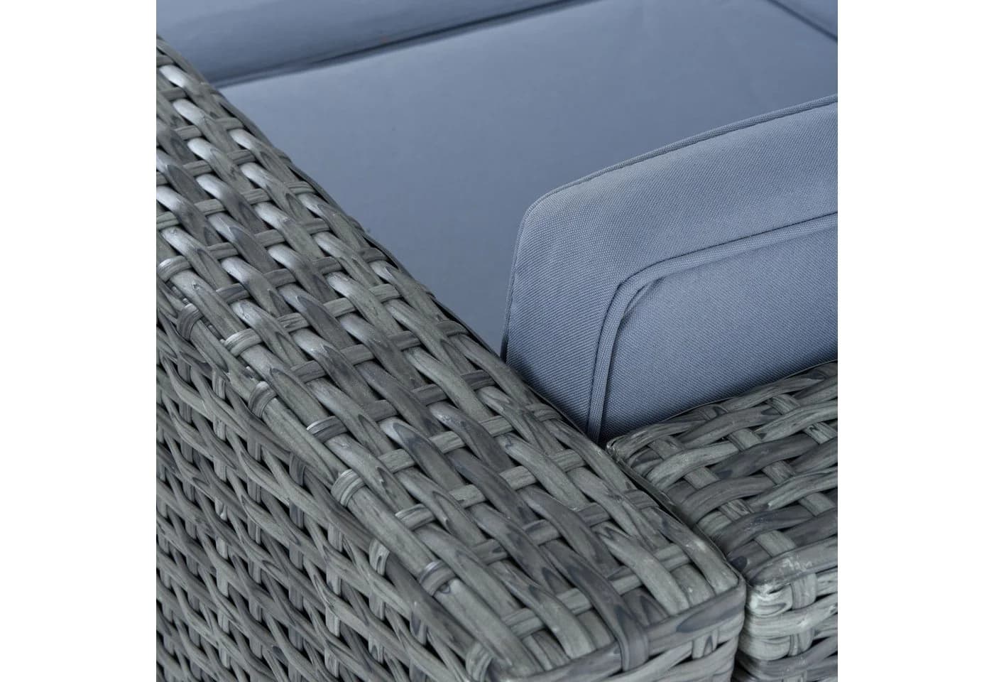 ESTEXO Rattan Lounge Sitzgruppe 5-tlg. Grau mit Kissen - Bild 5