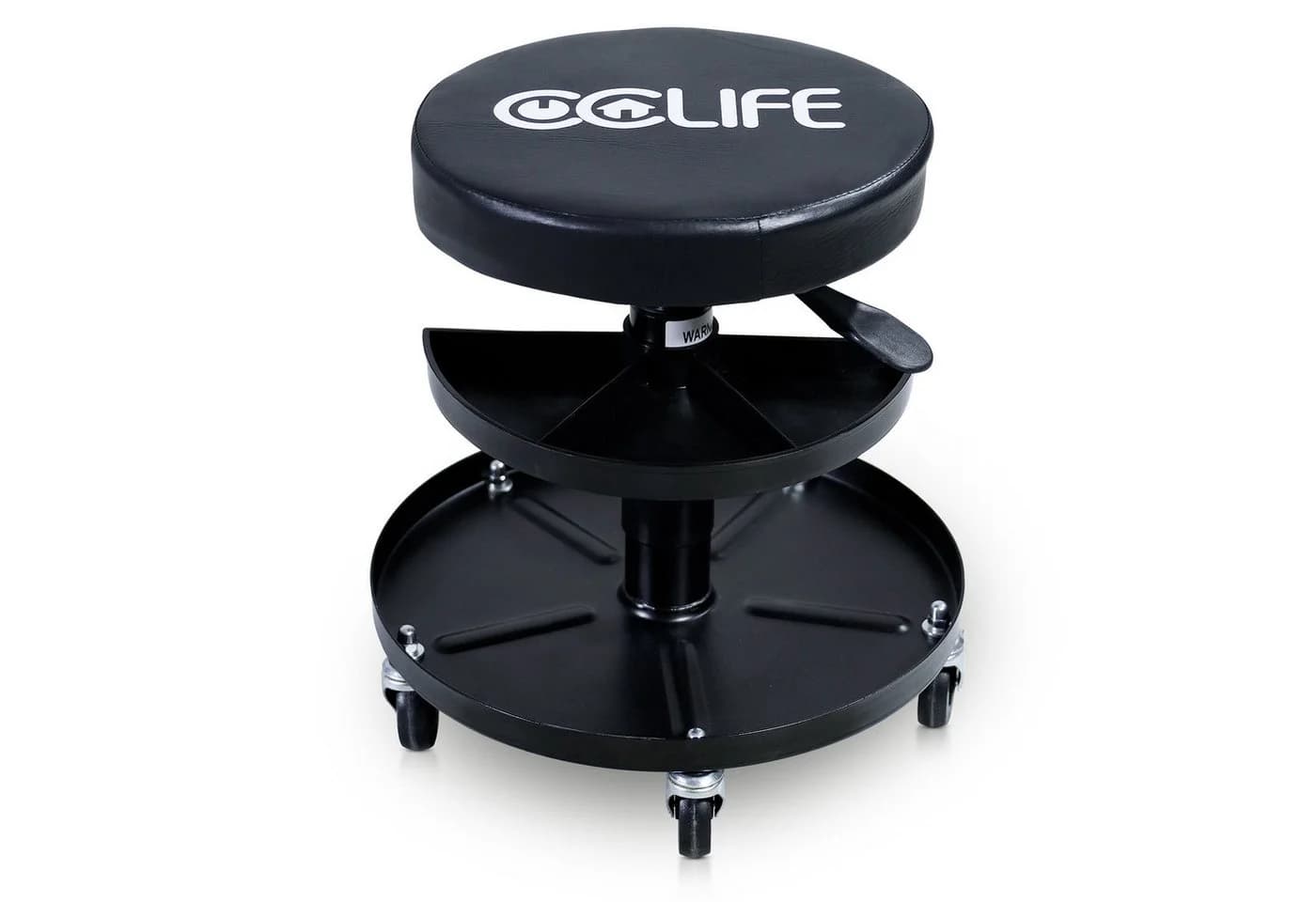 CCLIFE Werkstatthocker mit Rollen, höhenverstellbar, 150 kg Tragkraft - Bild 2