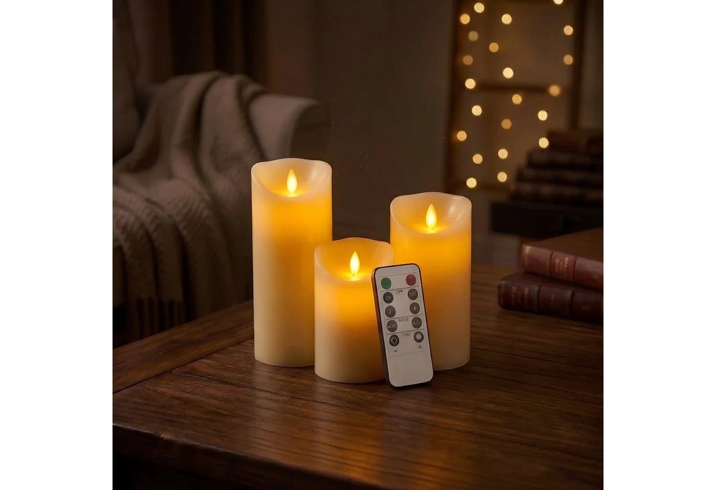 CCLIFE LED-Kerze Echtwachs mit Fernbedienung & Timer - Bild 2