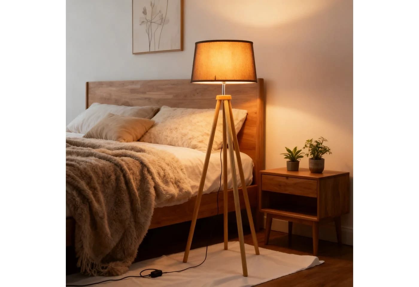CCLIFE Bogenlampe Stehlampe LED E27 Bogenleuchte Wohnzimmer Schwarz-Gold