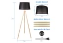 CCLIFE Bogenlampe Stehlampe LED E27 Bogenleuchte Wohnzimmer Schwarz-Gold Bild 3