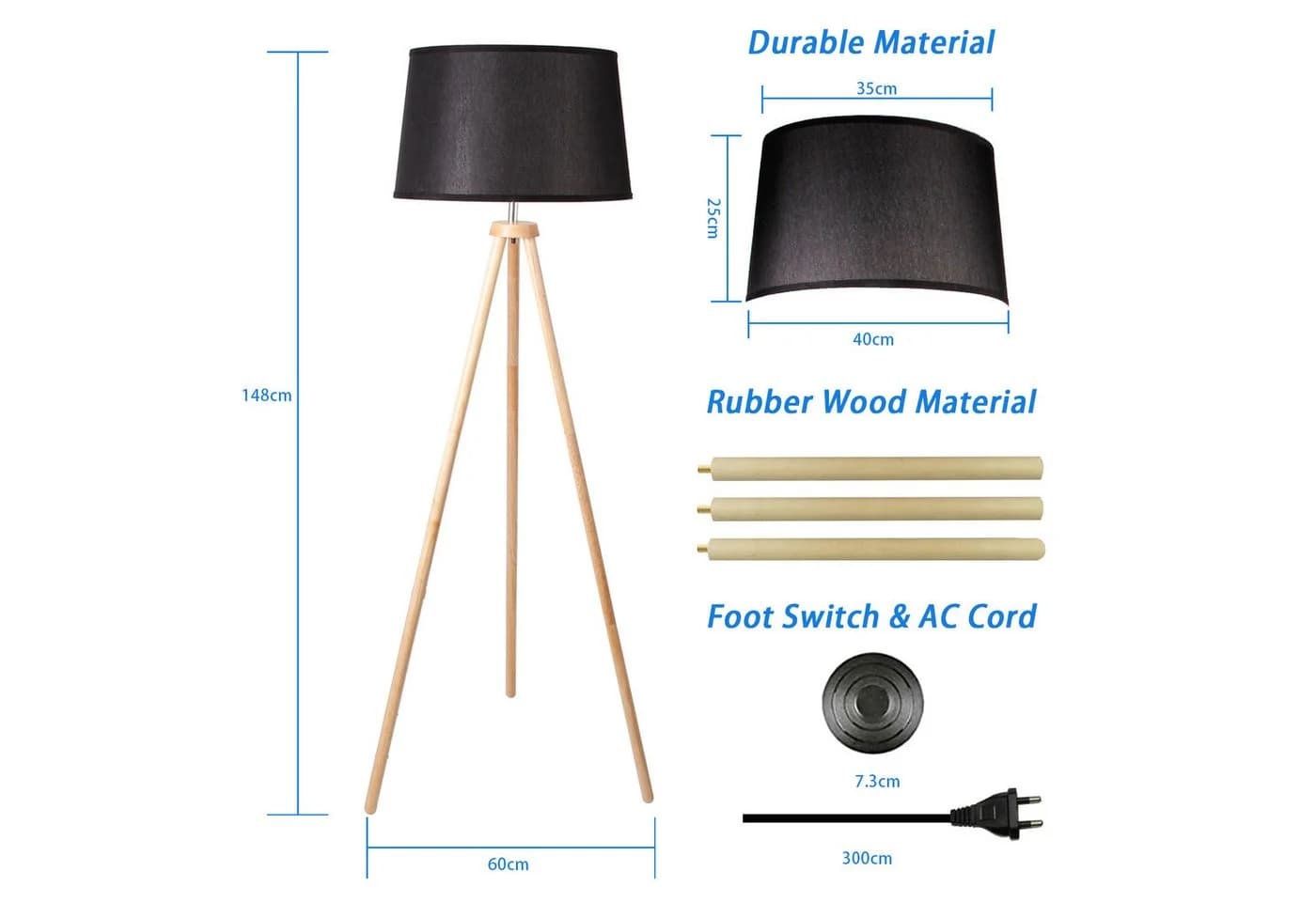 CCLIFE Bogenlampe Stehlampe LED E27 Bogenleuchte Wohnzimmer Schwarz-Gold - Bild 3