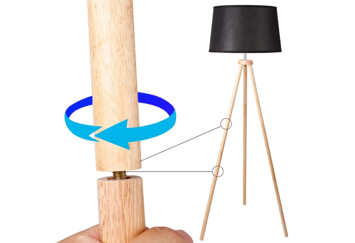 CCLIFE Bogenlampe Stehlampe LED E27 Bogenleuchte Wohnzimmer Schwarz-Gold - Bild 5