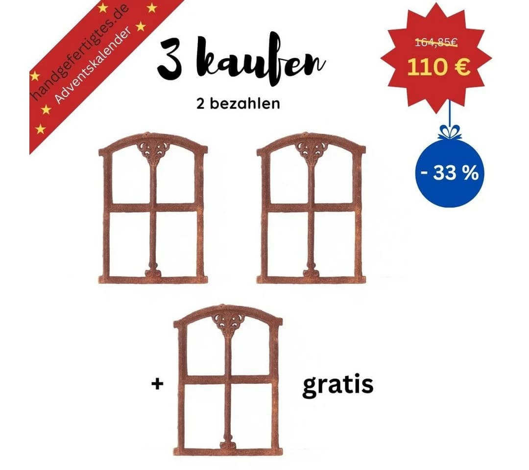 Antikas Stallfenster Gusseisen klappbar - Gretje