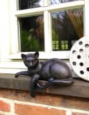 Antikas Skulptur Katze Wanddekoobjekt Polystein Bild 3