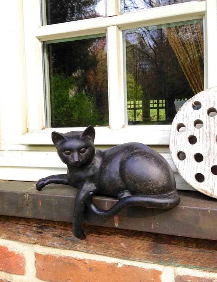 Antikas Skulptur Katze Wanddekoobjekt Polystein - Bild 3