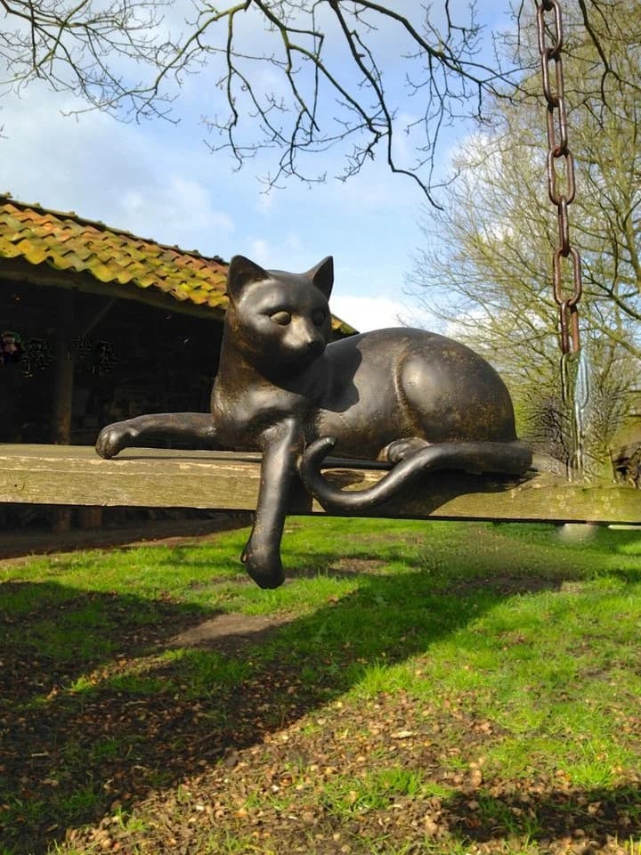 Antikas Skulptur Katze Wanddekoobjekt Polystein - Bild 4