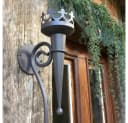 Antikas Wandfackel Burgfackel Mittelalter Metall Dunkelbraun Bild 2