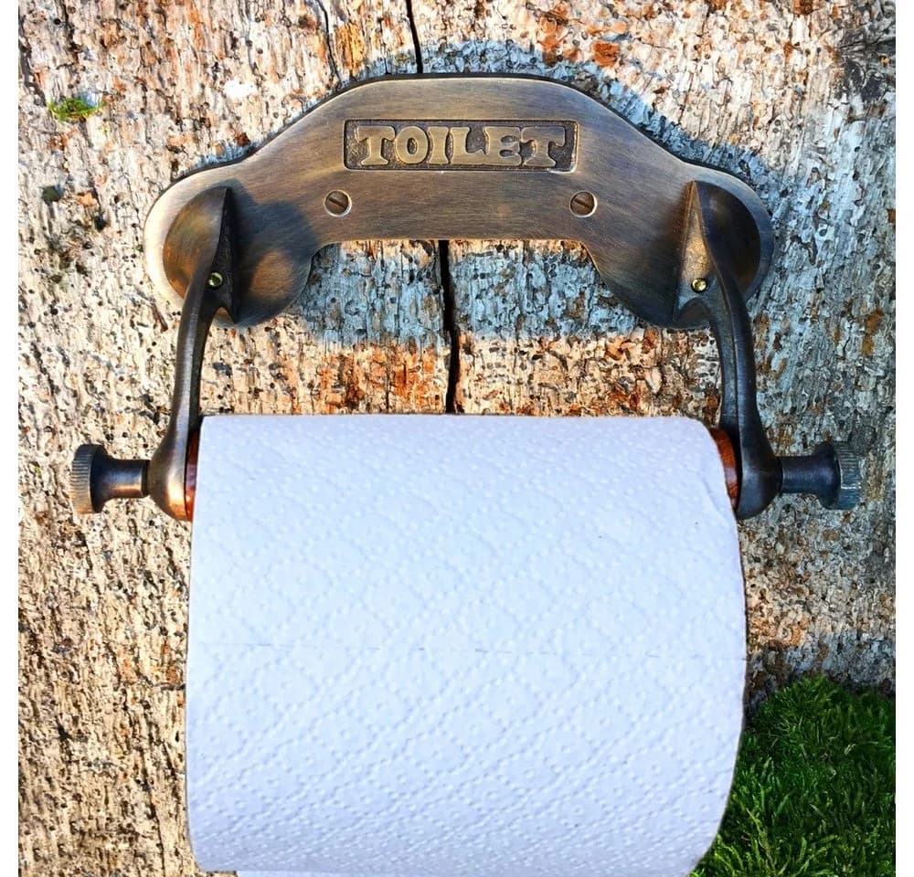 Antikas Antik Rollenhalter WC Papierrollen Halter Toilettenpapierhalter - Bild 3