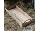 Antikas Serviertablett Massivholz mit Metallgriff Rustikal Bild 1