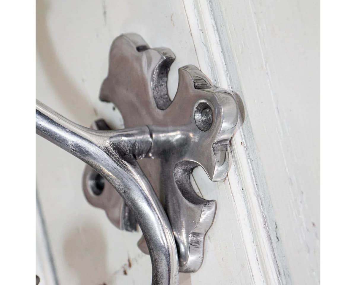 Antikas Garderobenhaken Groß Aluminium Silberfarben Antik Design