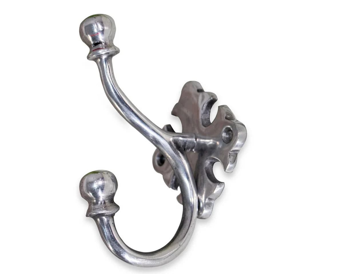 Antikas Garderobenhaken Groß Aluminium Silberfarben Antik Design - Bild 4