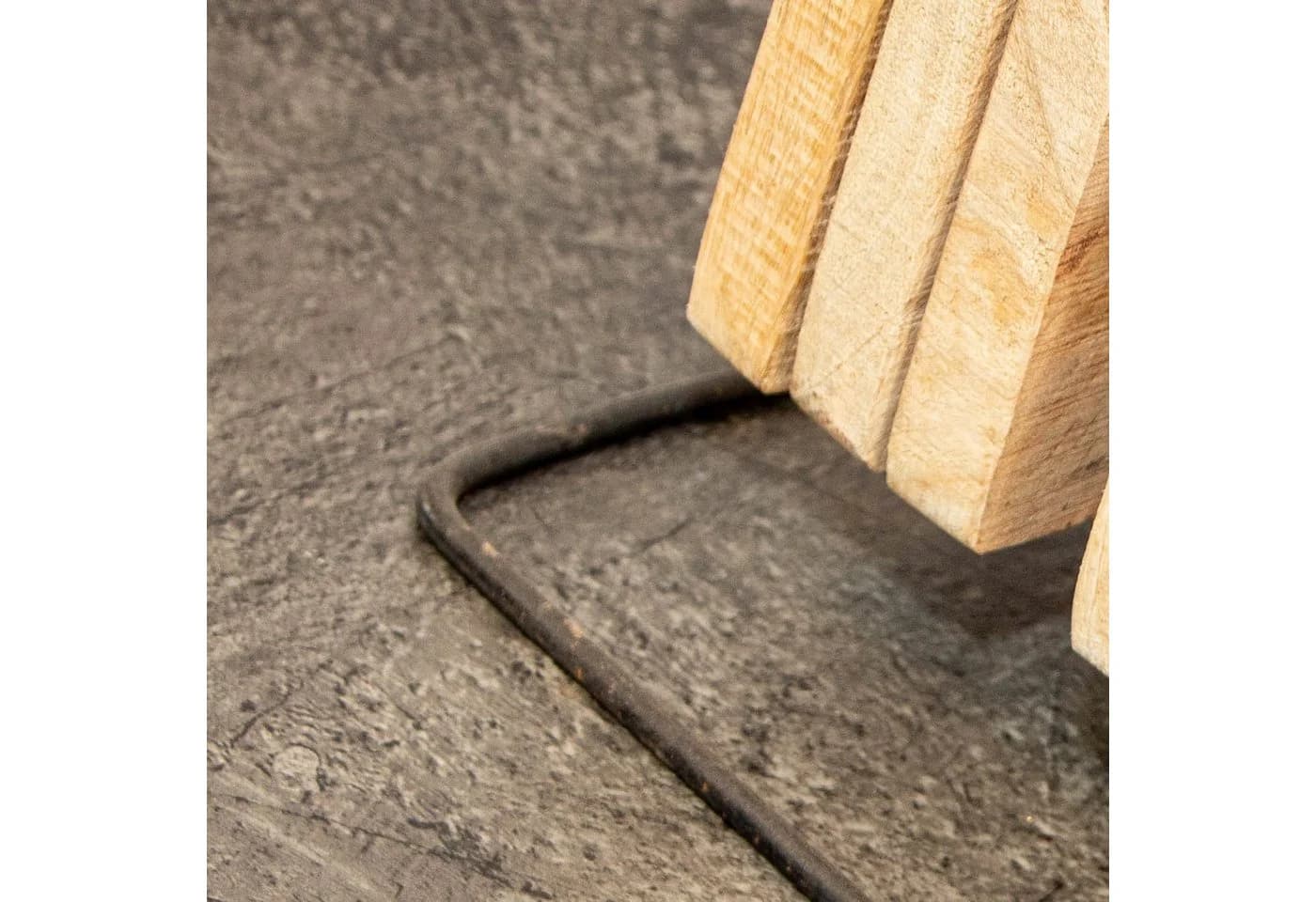 Antikas Brettchenhalter mit 6 Holzbrettern Eisen Holz Rustikal