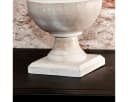 Antikas Holzvase Urne mit Deckel Beige Bild 1