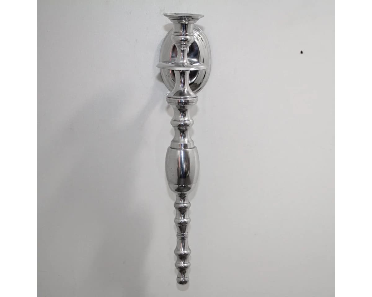 Antikas Wanddeko Kerzenhalter Aluminium Silber Antik