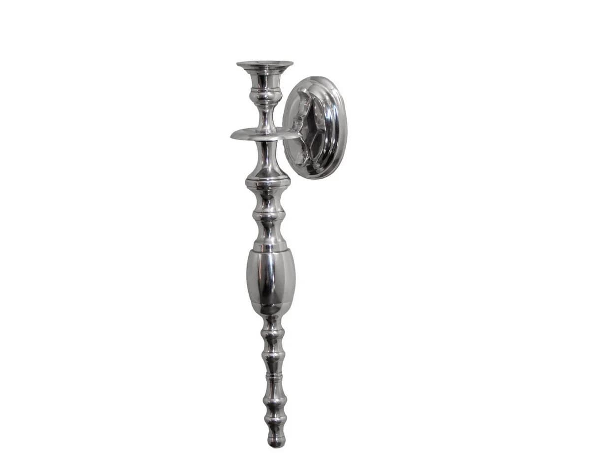 Antikas Wanddeko Kerzenhalter Aluminium Silber Antik - Bild 5