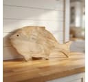 Antikas Schneidebrett Fischform Holz natur unbehandelt Bild 1