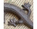 Antikas Wanddekoobjekt Gecko Eidechse Gusseisen Antikbraun Bild 3