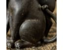 Antikas Katzenfigur Schmusend Anthrazit Polystein Bild 3