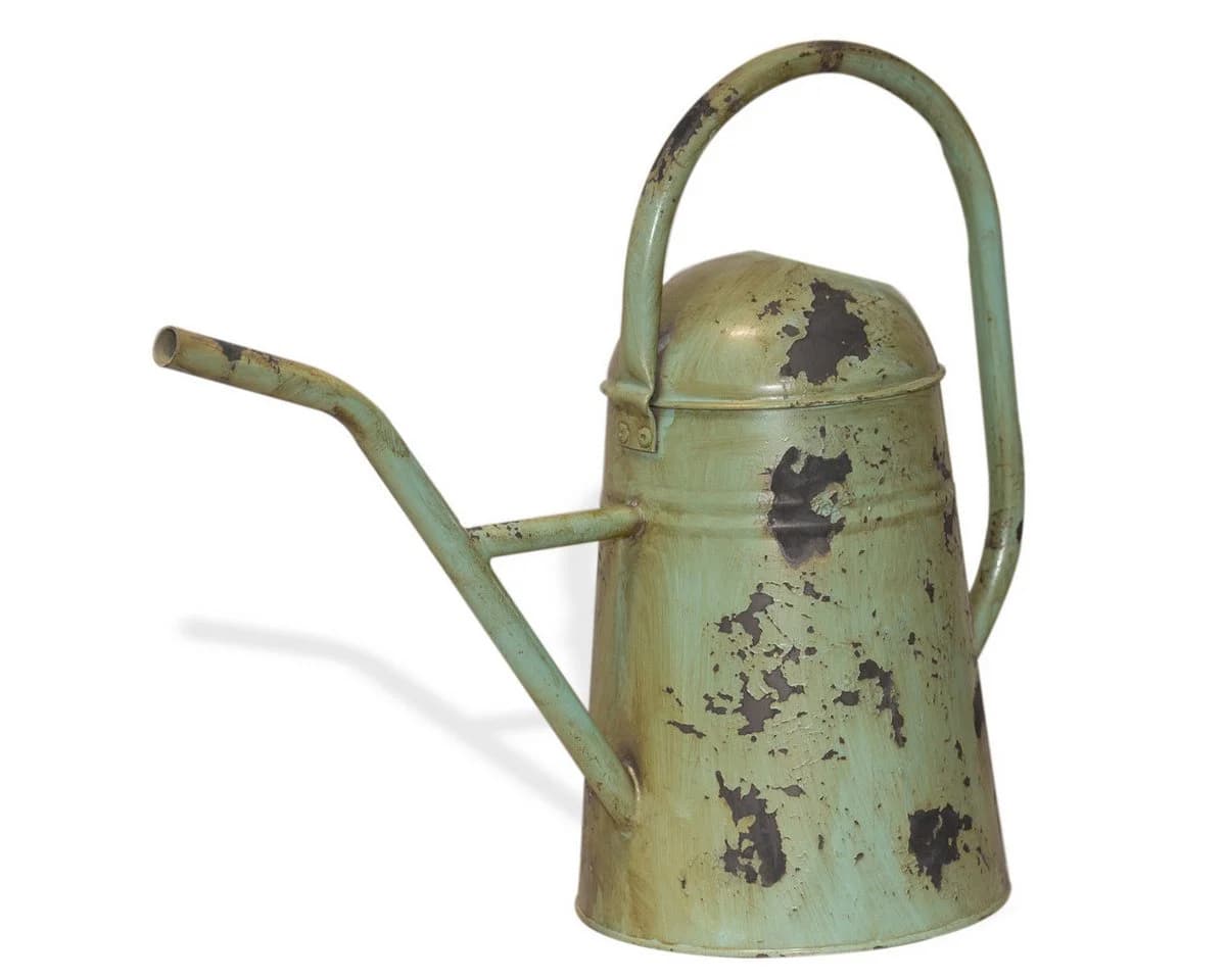 Antikas Gießkanne aus Blech Türkis Shabby-Chic Deko - Bild 4