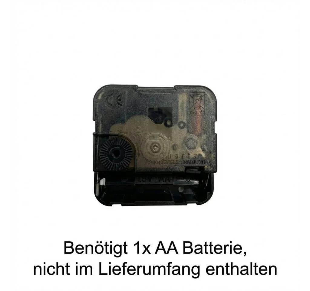 Antikas Premium Wanduhr römische Ziffern rechteckig Nickel Glas Weiß - Bild 4