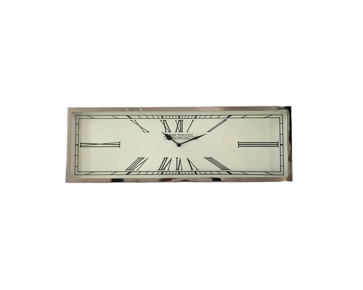 Antikas Wanduhr römische Ziffern silber Glasfront - Bild 3