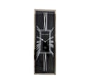 Antikas Art-Deco Wanduhr Schwarz Silber Glasfront Bild 3