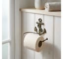 Antikas Toilettenpapierhalter Anker Gusseisen patiniert grün Bild 2