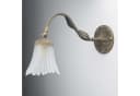 Licht-Erlebnisse Wandleuchte DALILA Messing massiv Glas Floral E14 Bild 1