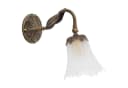 Licht-Erlebnisse Wandleuchte DALILA Messing massiv Glas Floral E14 Bild 2