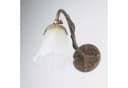 Licht-Erlebnisse Wandleuchte DALILA Messing massiv Glas Floral E14 Bild 3