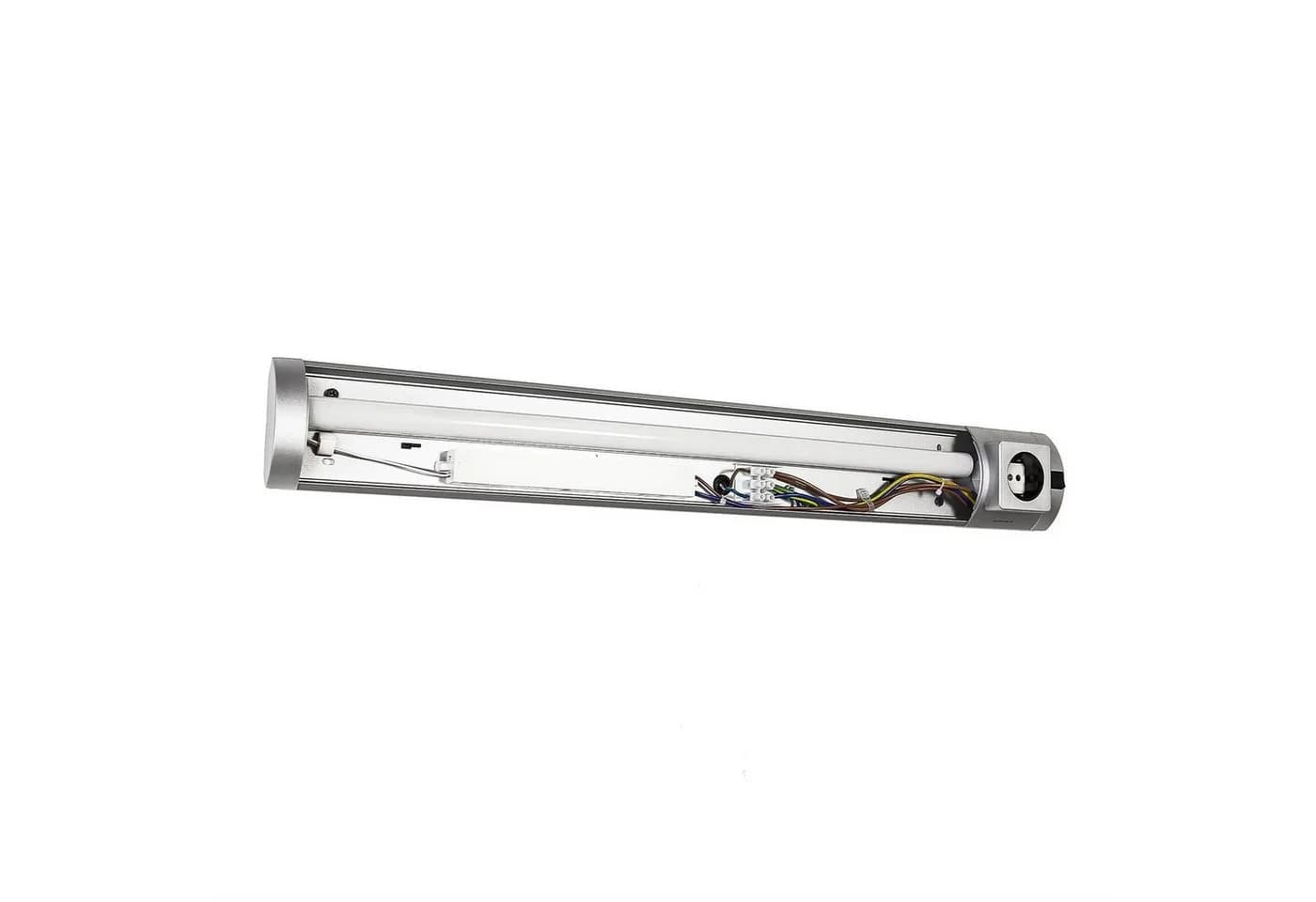 Licht-Erlebnisse Wandleuchte SOFT LED Warmweiß Silber/Weiß mit Steckdose - Bild 5