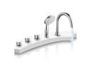 Mucola Wannenrandarmatur 5-Loch Set Handbrause Wasserfall Chrom Bild 2