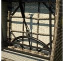 Melko Balkonset 3-teilig Grau Polyrattan mit Auflagen Bild 5