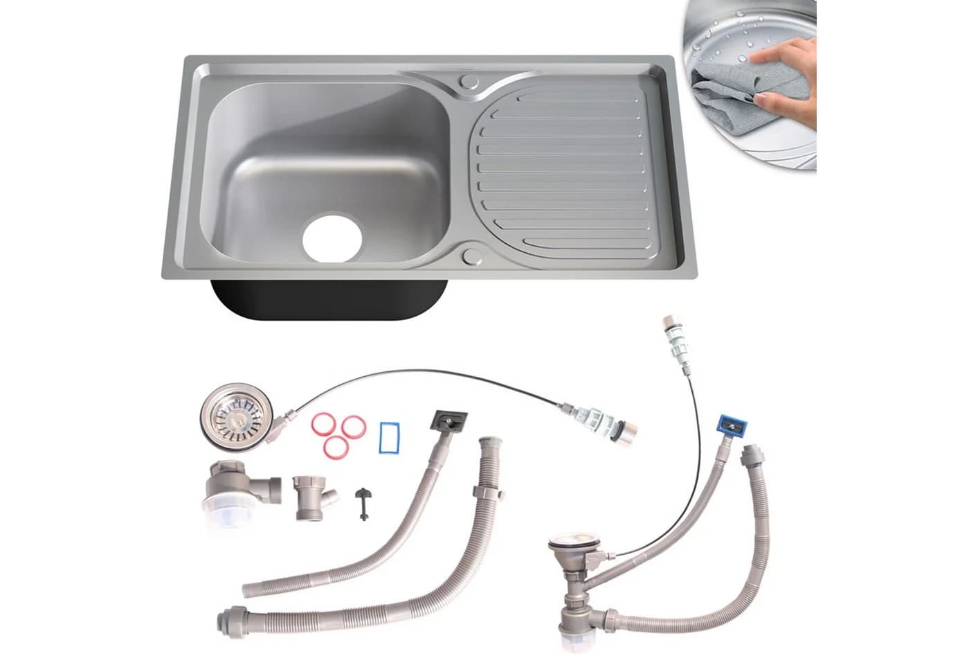 Mucola Edelstahlspüle Rechteckig 76/42 cm - Bild 2