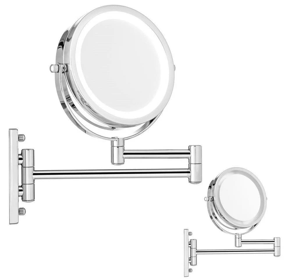 Mucola LED Kosmetikspiegel 10-fach Vergrößerung Silber Chrom - Bild 5