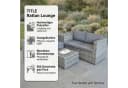 Mucola Gartenlounge-Set Polyrattan Grau/Braun mit Glasplatte Bild 1