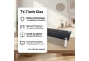 Mucola TV-Rack Monitorerhöhung Schreibtischaufsatz Glas Bild 1