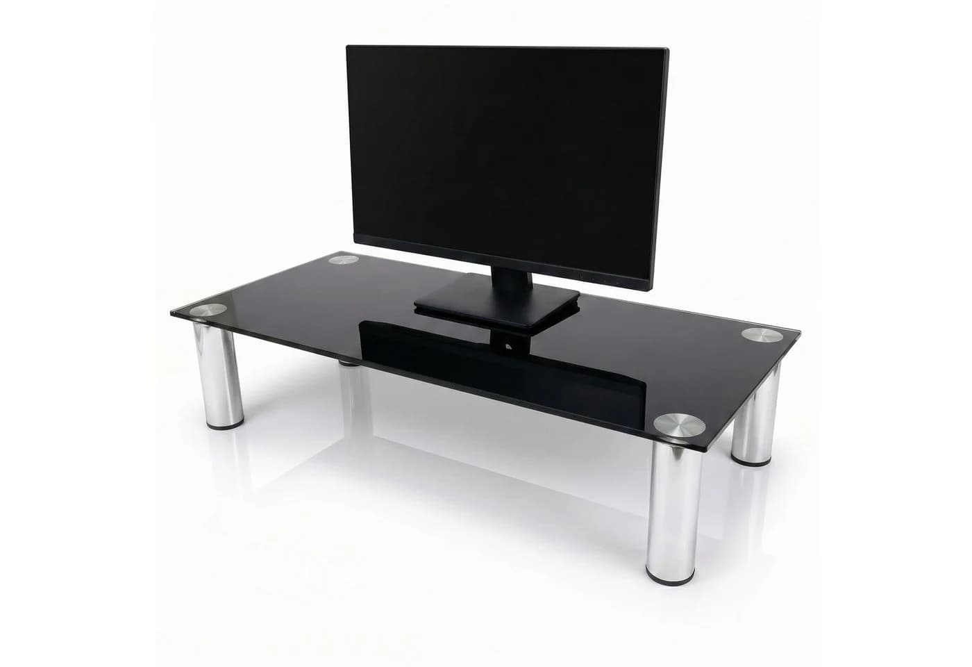 Mucola TV-Rack Monitorerhöhung Schreibtischaufsatz Glas - Bild 2