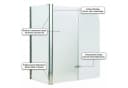 Mucola Badewannenaufsatz Eck Duschabtrennung Aluminium Glas Transparent Bild 5