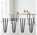 Mucola Tischbein Hairpin 4er Set Schwarz Stahl Bild 2