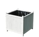 Mucola Blumentopf 50x50cm Grau Fichtenholz Panel-Design Bild 3