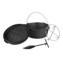 Mucola Feuertopf Dutch Oven Gusseisen Schwarz mit Deckelheber Bild 2
