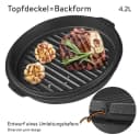 Mucola Feuertopf Dutch Oven Gusseisen Schwarz mit Deckelheber Bild 3