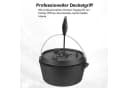 Mucola Feuertopf Dutch Oven Gusseisen Schwarz mit Deckelheber Bild 5