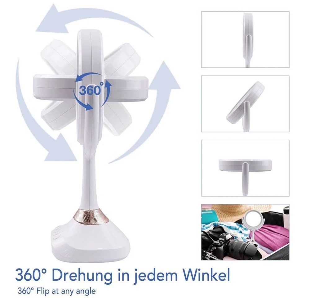 Mucola Schminkspiegel Kosmetikspiegel LED Beleuchtung Bluetooth Lautsprecher - Bild 3