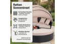 Mucola Gartenlounge-Set Sonneninsel 180cm Polyrattan Schwarz Bild 1