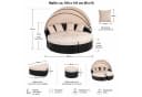 Mucola Gartenlounge-Set Sonneninsel 180cm Polyrattan Schwarz Bild 3